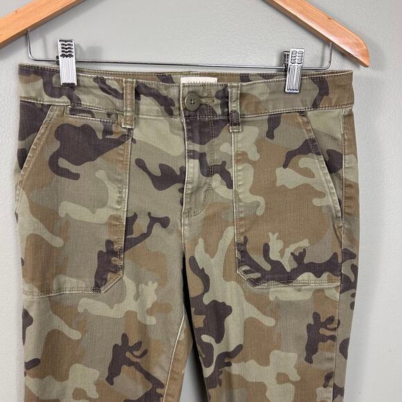 Sanctuary Palmer Cigarette Chino Pant in Mineral Camo Green Camouflage size 28 - Picture 2 of 7